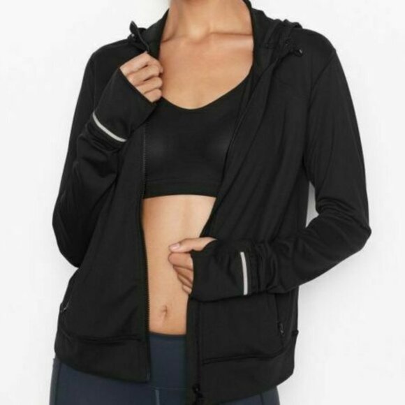 Victoria's Secret Sports jacket hoodie XS Black Dri fit - Picture 10 of 12